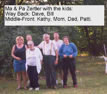 Ma and Pa Zertler with the kids.