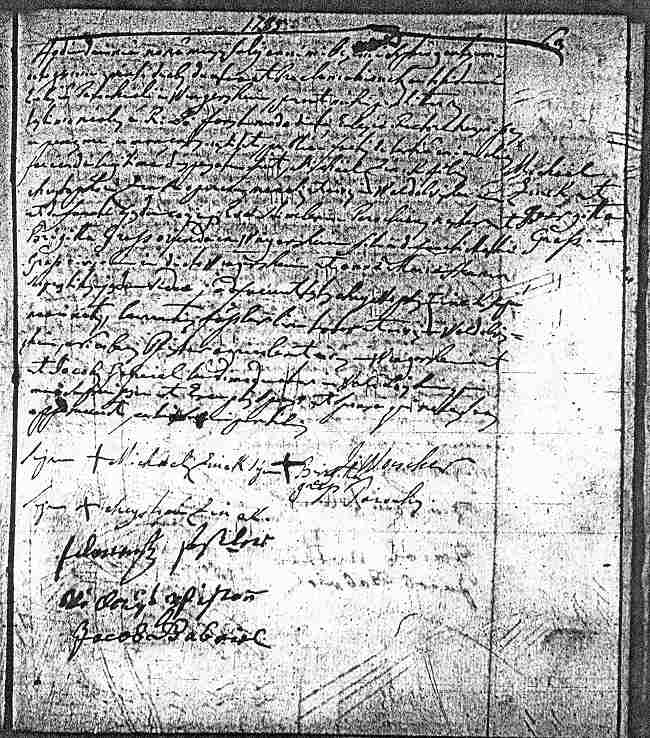 Sts-Pancrace-et-Boniface Parish Marriage Record of Michel Zinck and Brigitte Grass, July 19, 1785.